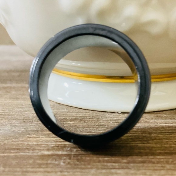 Unisex Black Rotating Stainless Steel Fidget Ring Size 9 - Picture 4 of 8